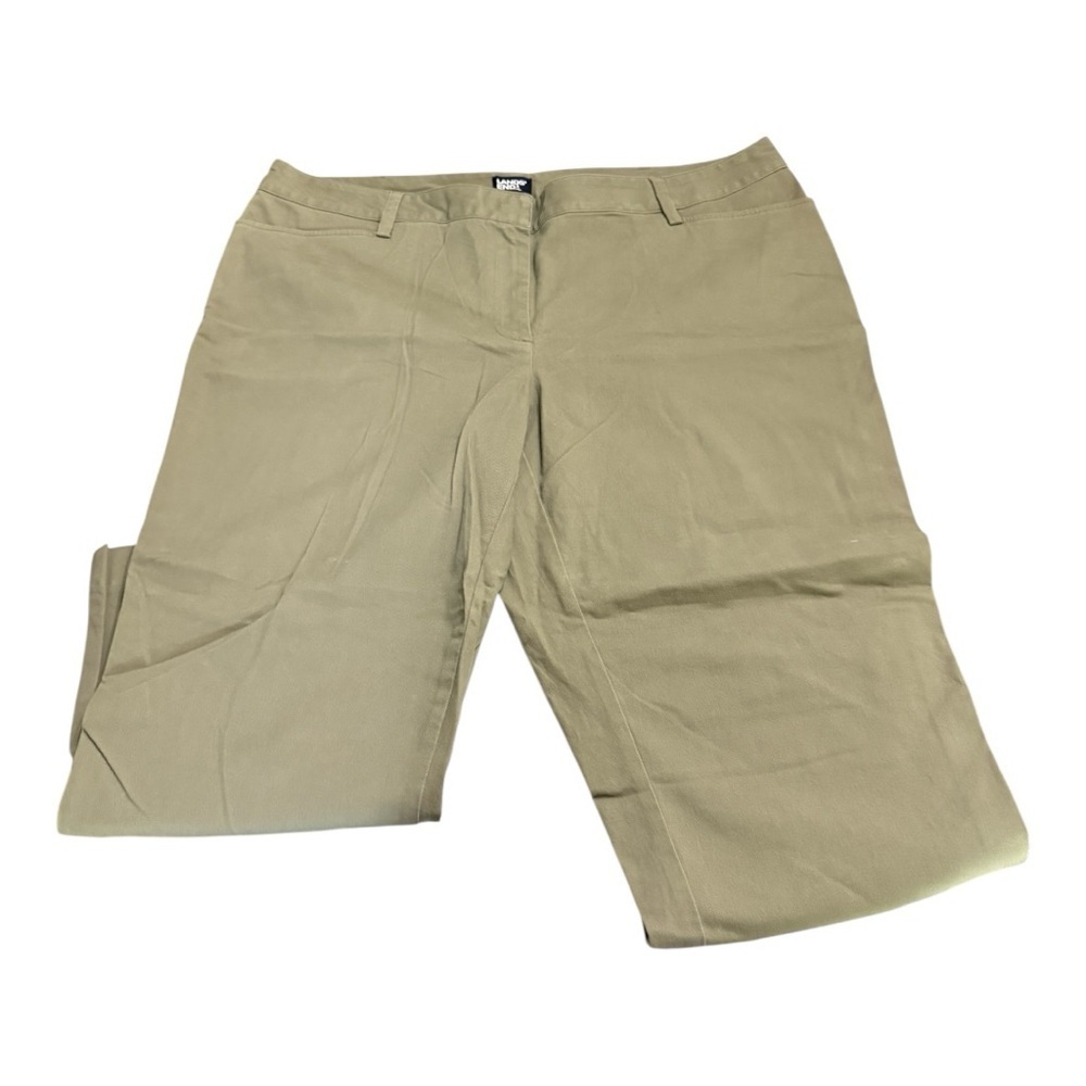 Lands’ End Sunwashed Olive Chino Crop Pants (Size 18W)